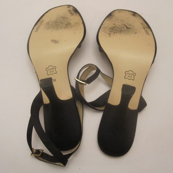 Sam&Libby Open-Toe Shoes Black Fabric Size 7M - Picture 5 of 8